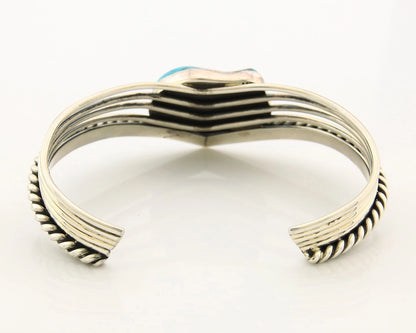 Navajo Cuff Bracelet Sterling Silver Natural Nevada Turquoise Native Vintage