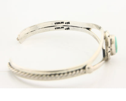 Vintage Navajo Bracelet 925 Silver Turquoise Tranditional Handmade Signed Gecko