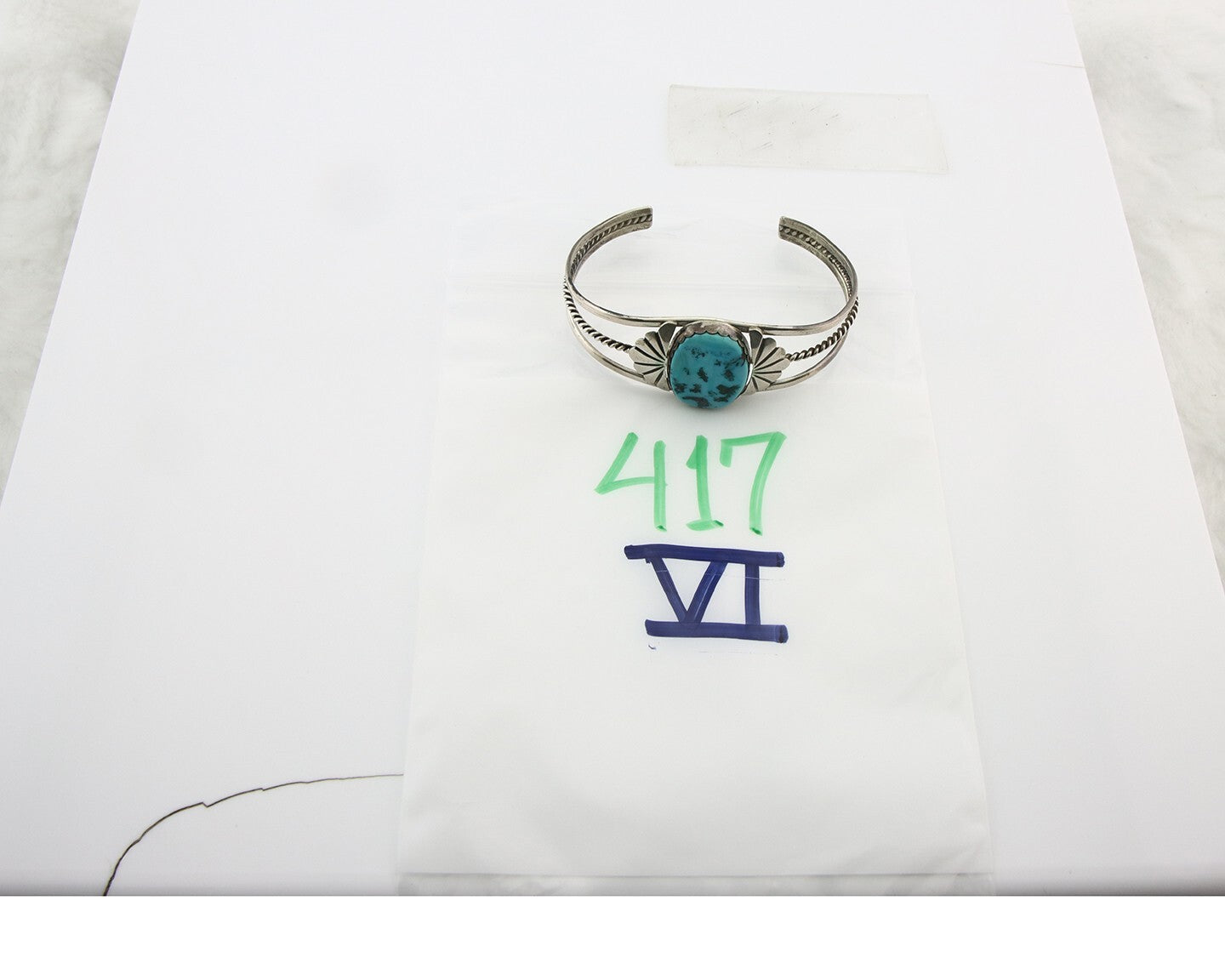 Vintage Navajo Bracelet 925 Silver Blue Turquoise Handmade