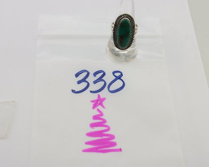 Navajo Ring 925 Silver Natural Blue Turquoise Native American Artist C.80's