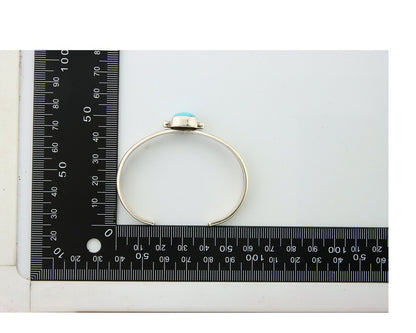 Navajo Bracelet 925 Silver Turquoise Cuff Native American Artist C.80's