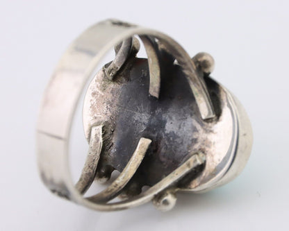 Navajo Ring 925 Silver Natural Blue Turquoise Native American Artist C.80's