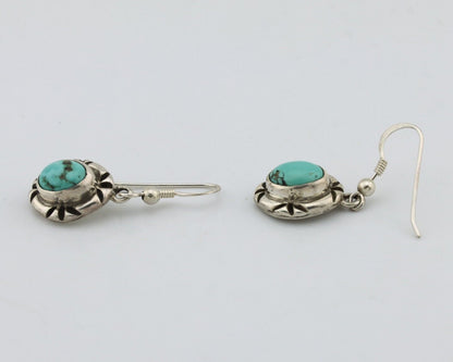 Navajo Earrings 925 Silver Arizona Turquoise Native American Artist C.80s