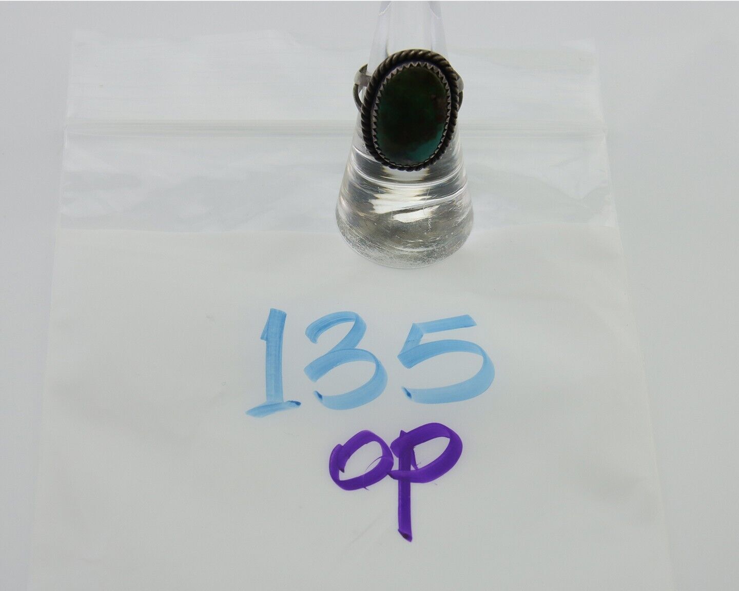 Navajo Ring 925 Silver Turquoise Native American Artist C.80's