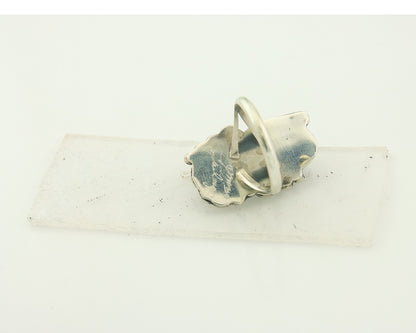 Vintage Navajo Ring 925 Sterling Natural Gemstones Signed Justin Morris Sz 8.0
