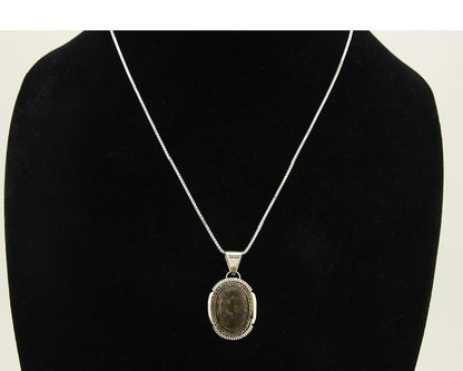 Navajo Necklace 925 Silver Natural Turquoise Artist Signed Bernice Bonney C.80's