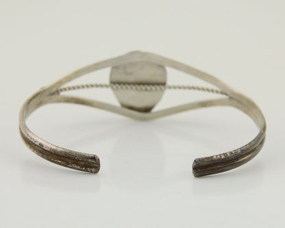 Navajo Paw Bracelet 925 Silver Blue Turquoise Native American Artist C.80's