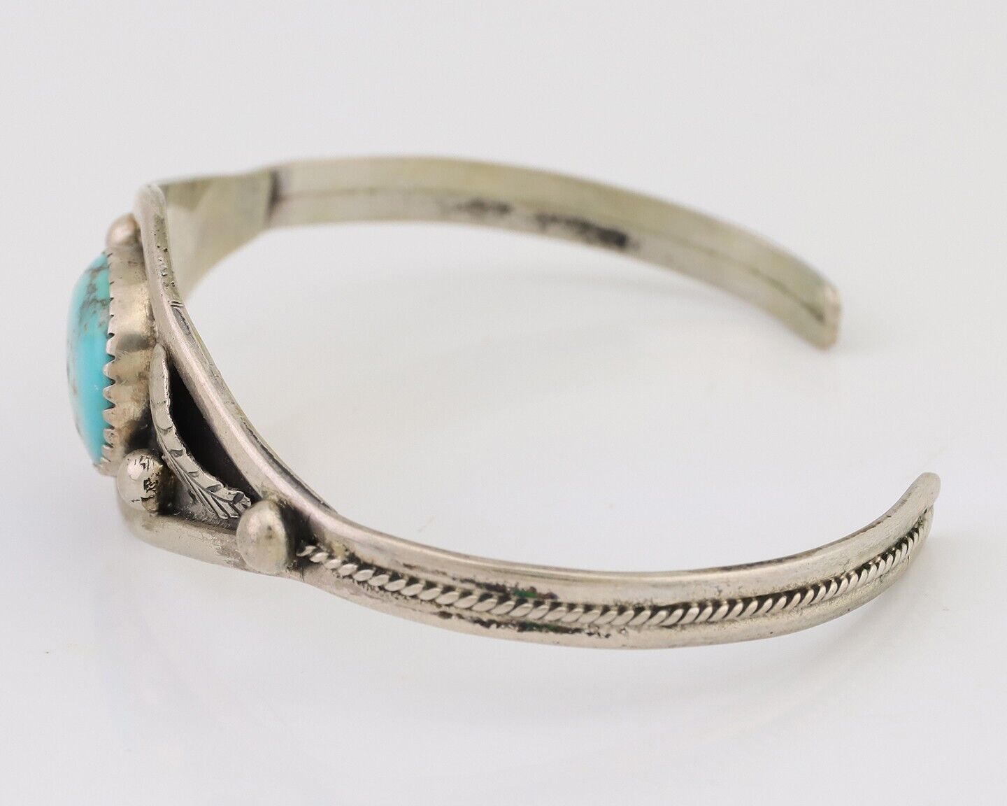 Navajo Handmade Bracelet 925 Silver Arizona Turquoise Native American C.80's