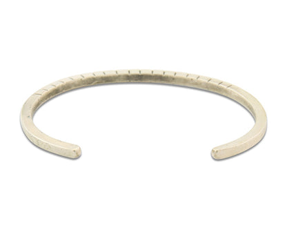 Navajo Bracelet 925 Silver Hand Stamped Signed M.C. ISASIB C.80's