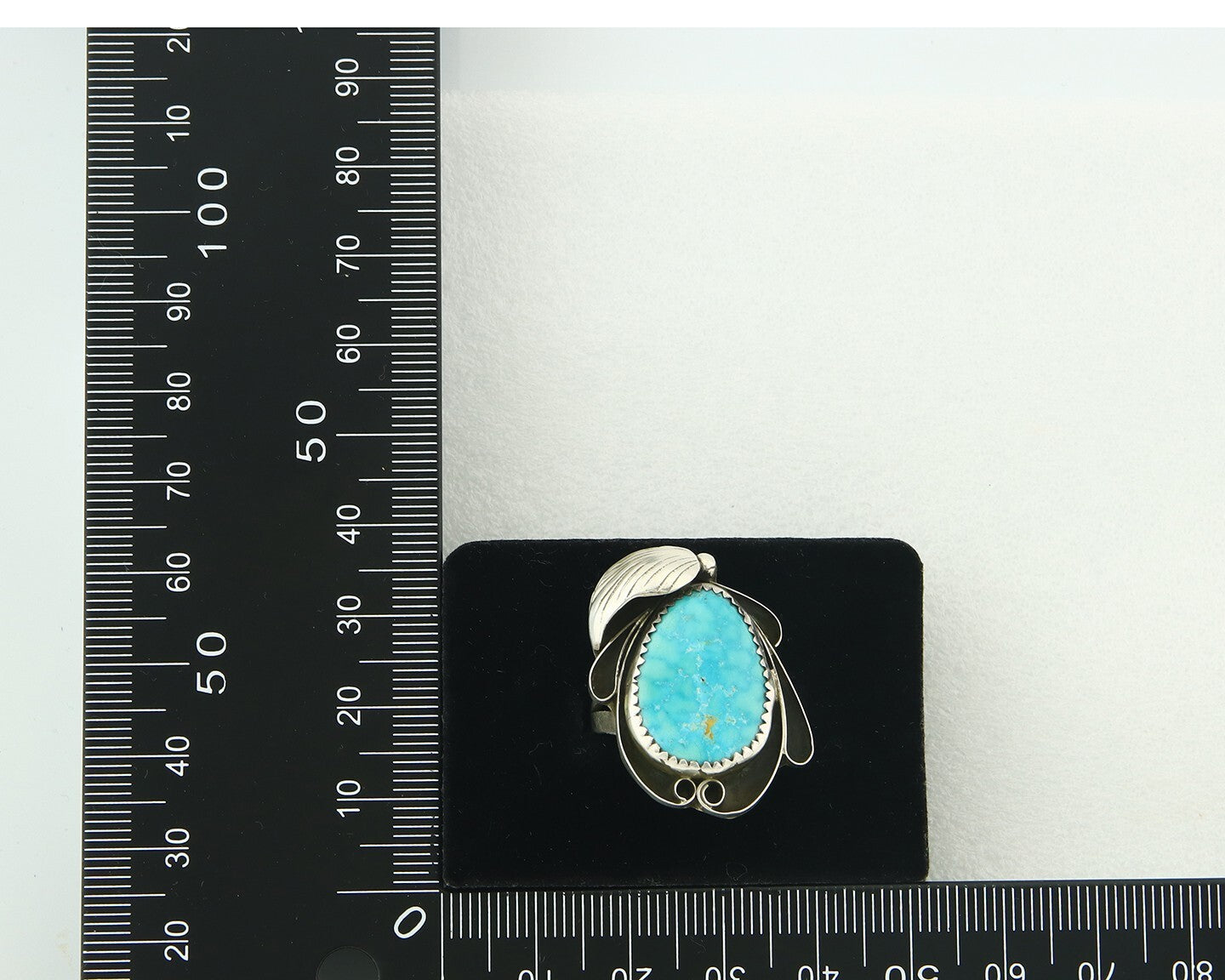 Vintage Navajo Ring Sterling Silver Authentic Turquoise Handmade Size 7.5