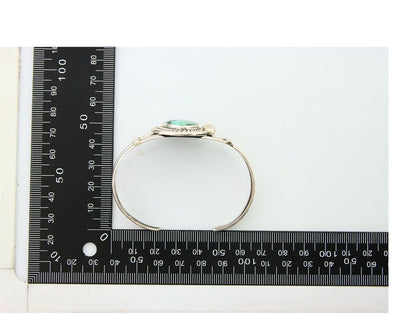 Navajo Bracelet 925 Silver Turquoise Cuff Artist Signed C Montoya C.80's