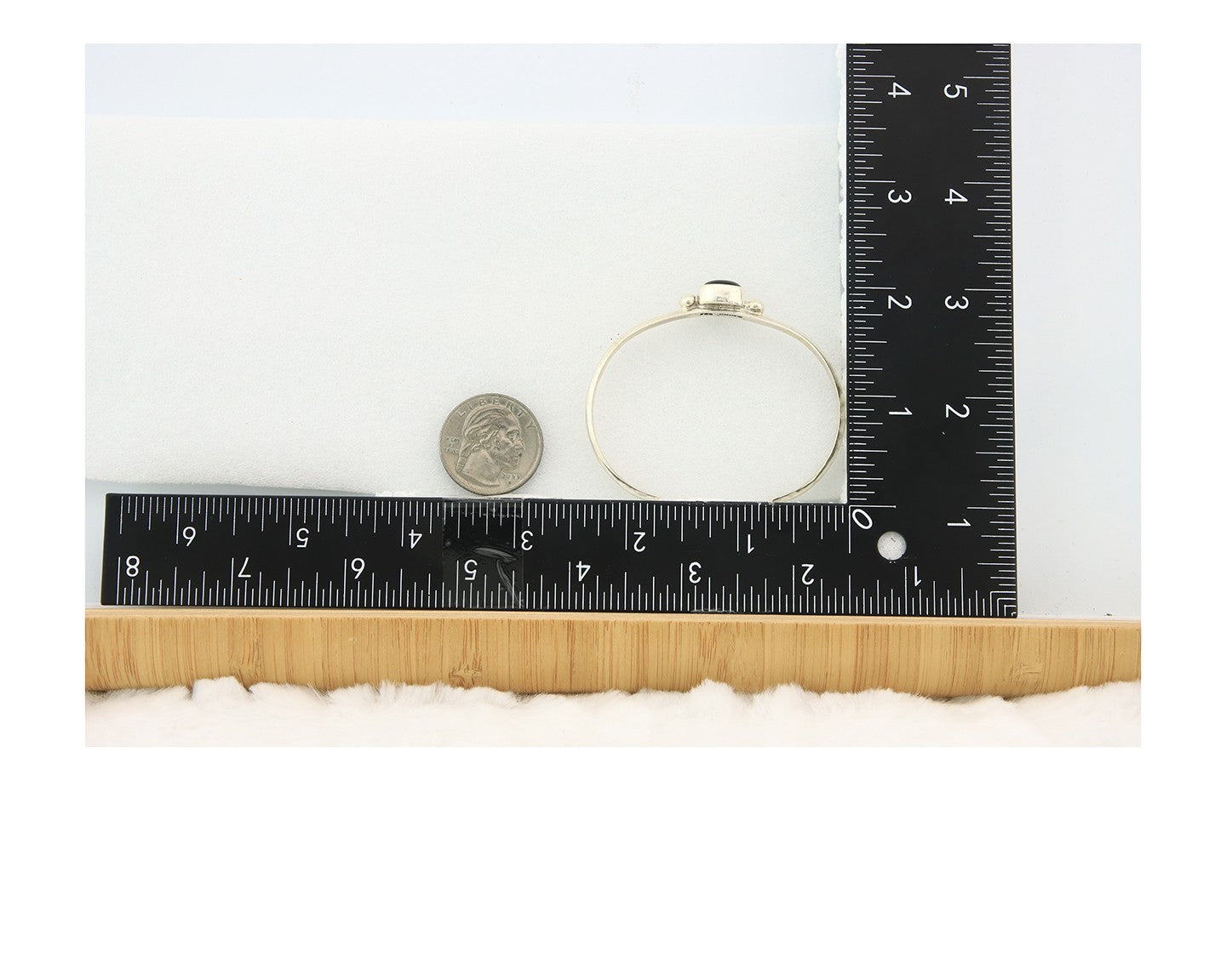 Navajo Cuff Bracelet Sterling Silver Natural Mined Black Onyx Native Artist