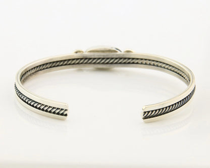 Navajo Cuff Bracelet Sterling Silver Authentic Pink Muscle Native Artist