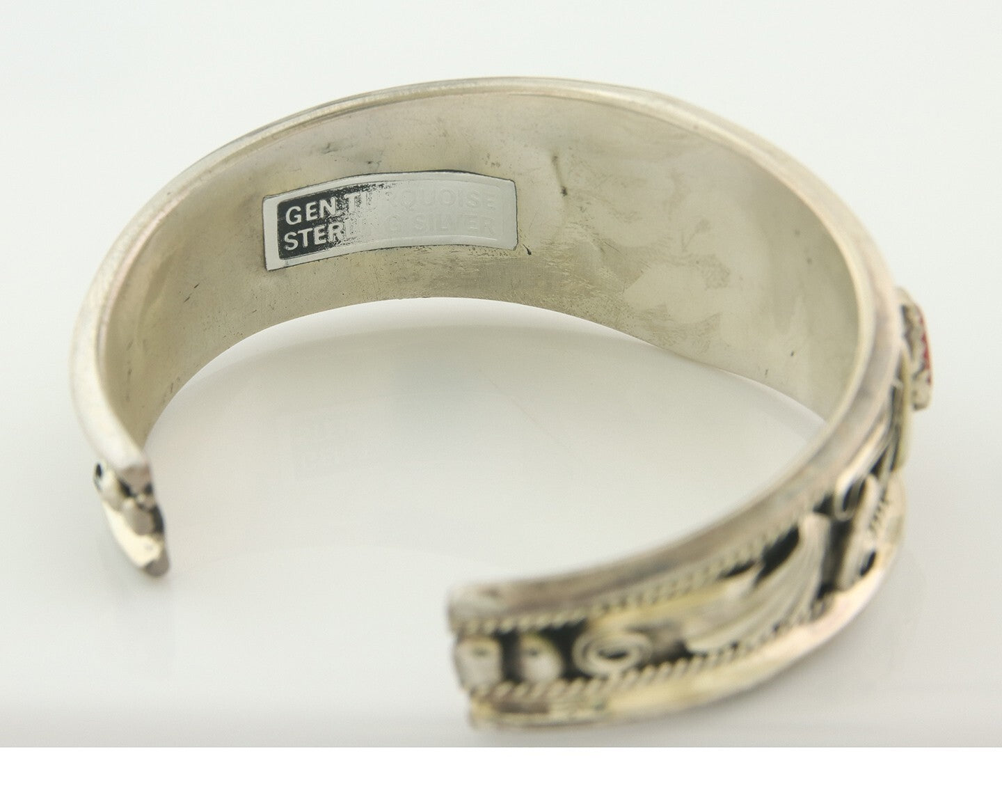 Vintage Navajo Bracelet 925 Silver Handmade Authentic Gemstone Traditional JM