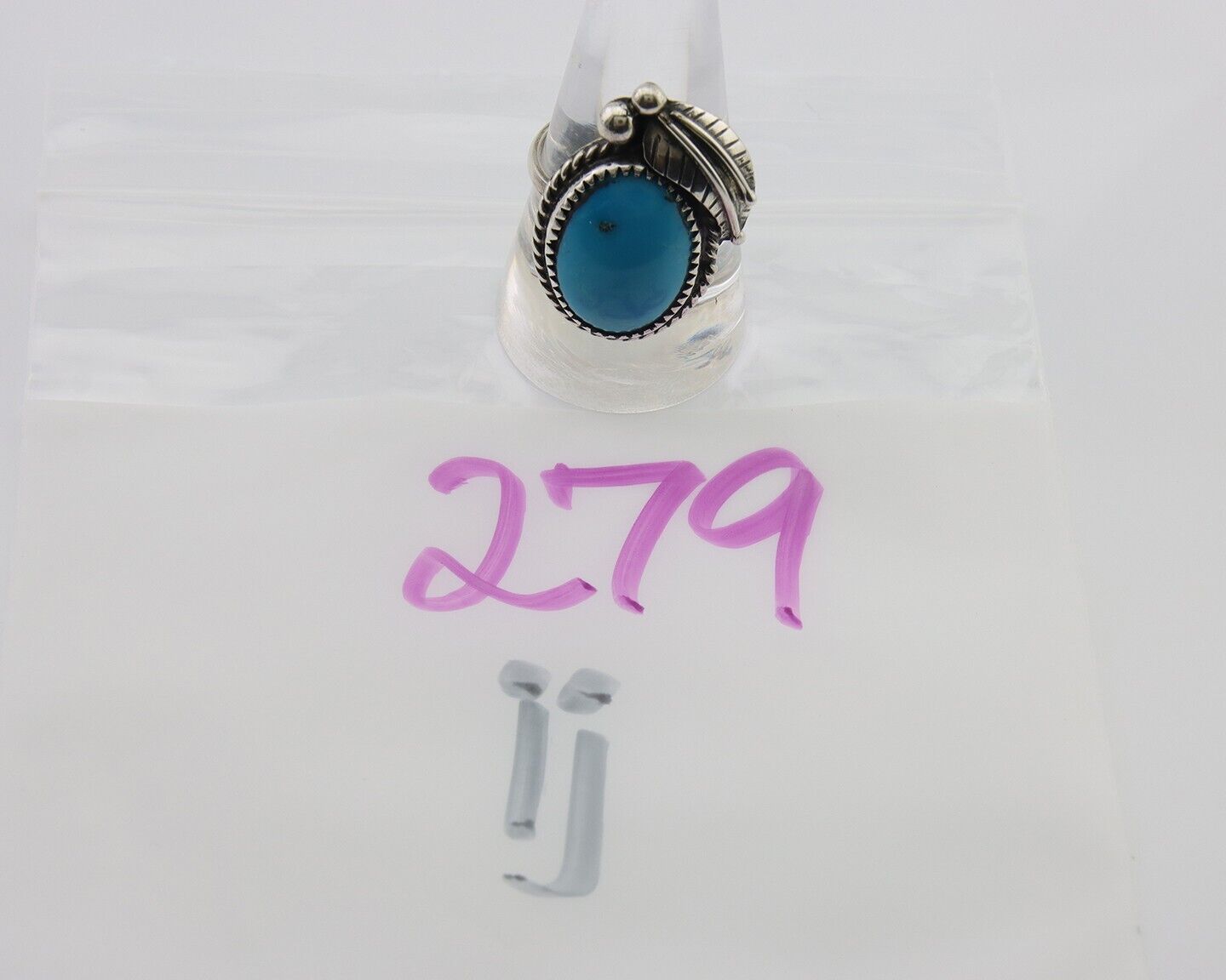 Navajo Handmade Ring 925 Silver Natural Turquoise Native Artist C.80's