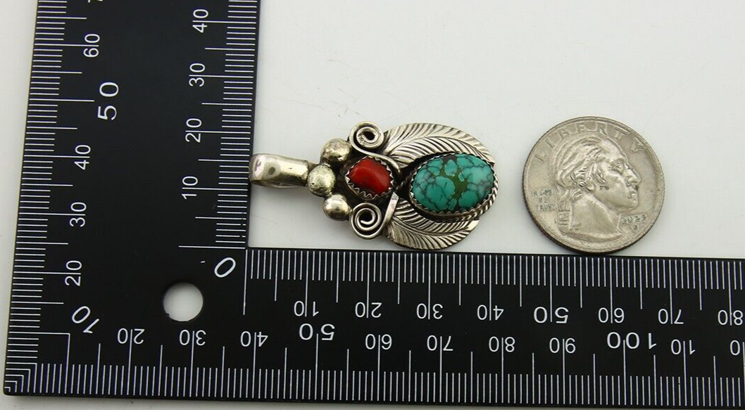 Navajo Necklace 925 Silver Spiderweb Turquoise Artist Signed Justin Morris C80s