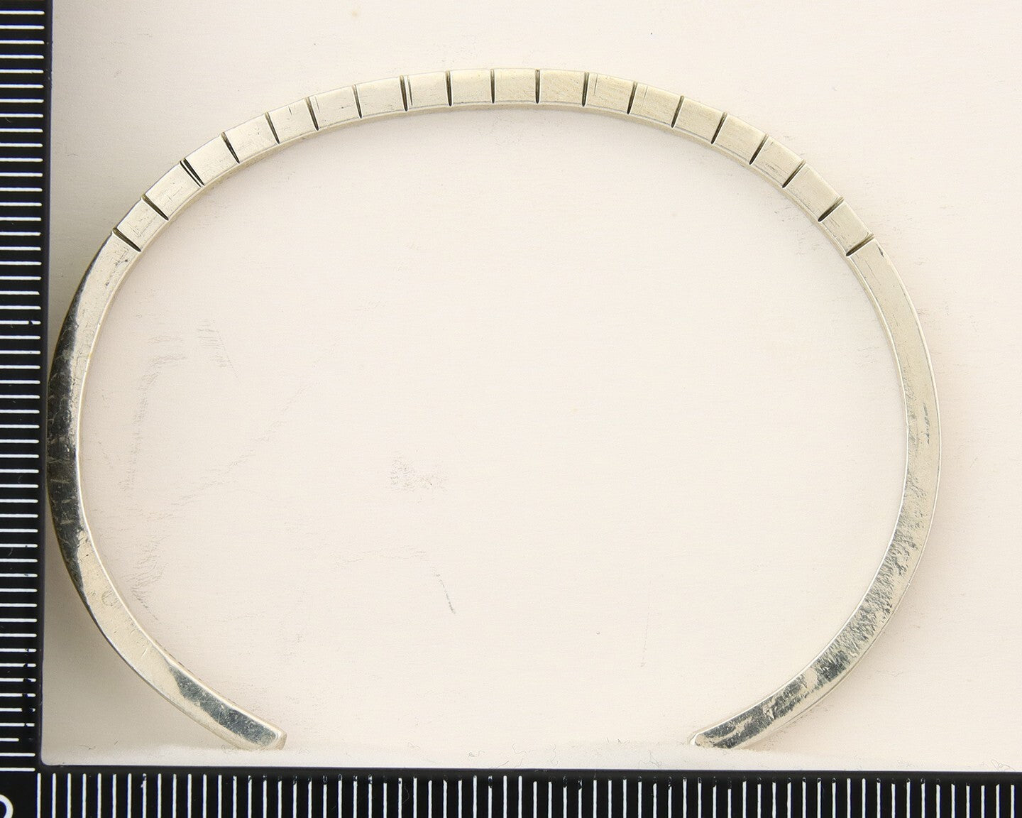 Navajo Bracelet 925 Silver Hand Stamped Signed M.C. ISASIB C.80's