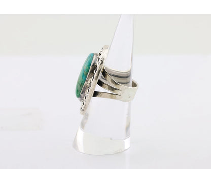 Navajo Ring 925 Silver Royston Turquoise Native American Artist Size 7.0 C.80's