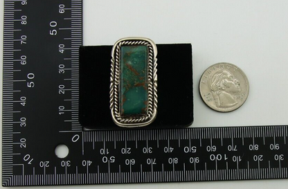 Navajo Ring 925 Sterling Silver Turquoise Native American Artist C.80's