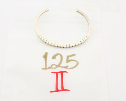 Navajo Bracelet 925 Silver Hand Stamped Signed M.C. ISASIB C.80's