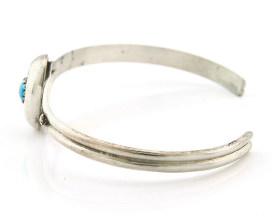 Navajo Cuff Bracelet Sterling Silver Authentic Natural Turquoise Native American