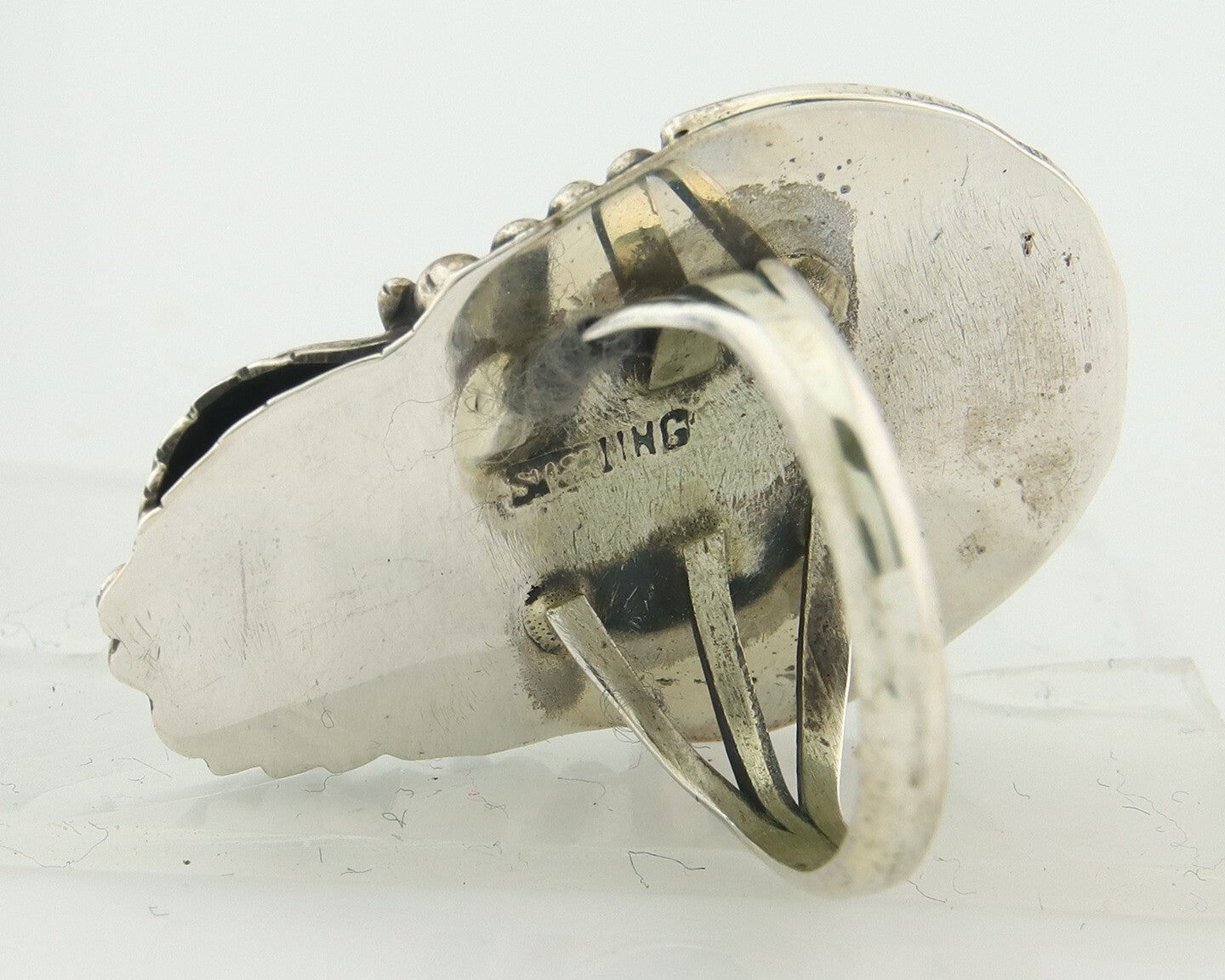 Vintage Navajo Ring 925 Sterling Natural Gemstone Native Artist Size 5.25