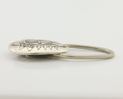 Navajo Hand Stamped Key Chain .925 Silver Handmade Native American Artist C.80's