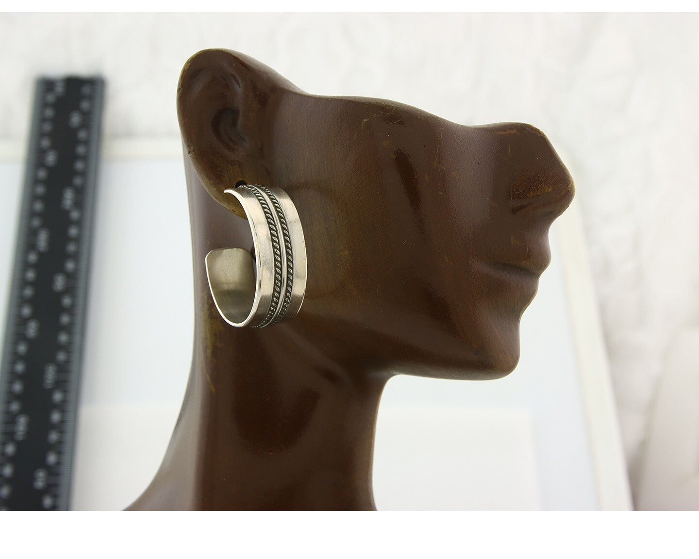 Navajo Hoop Earrings Sterling Silver Vintage Authentic Signed Ron Yazzie