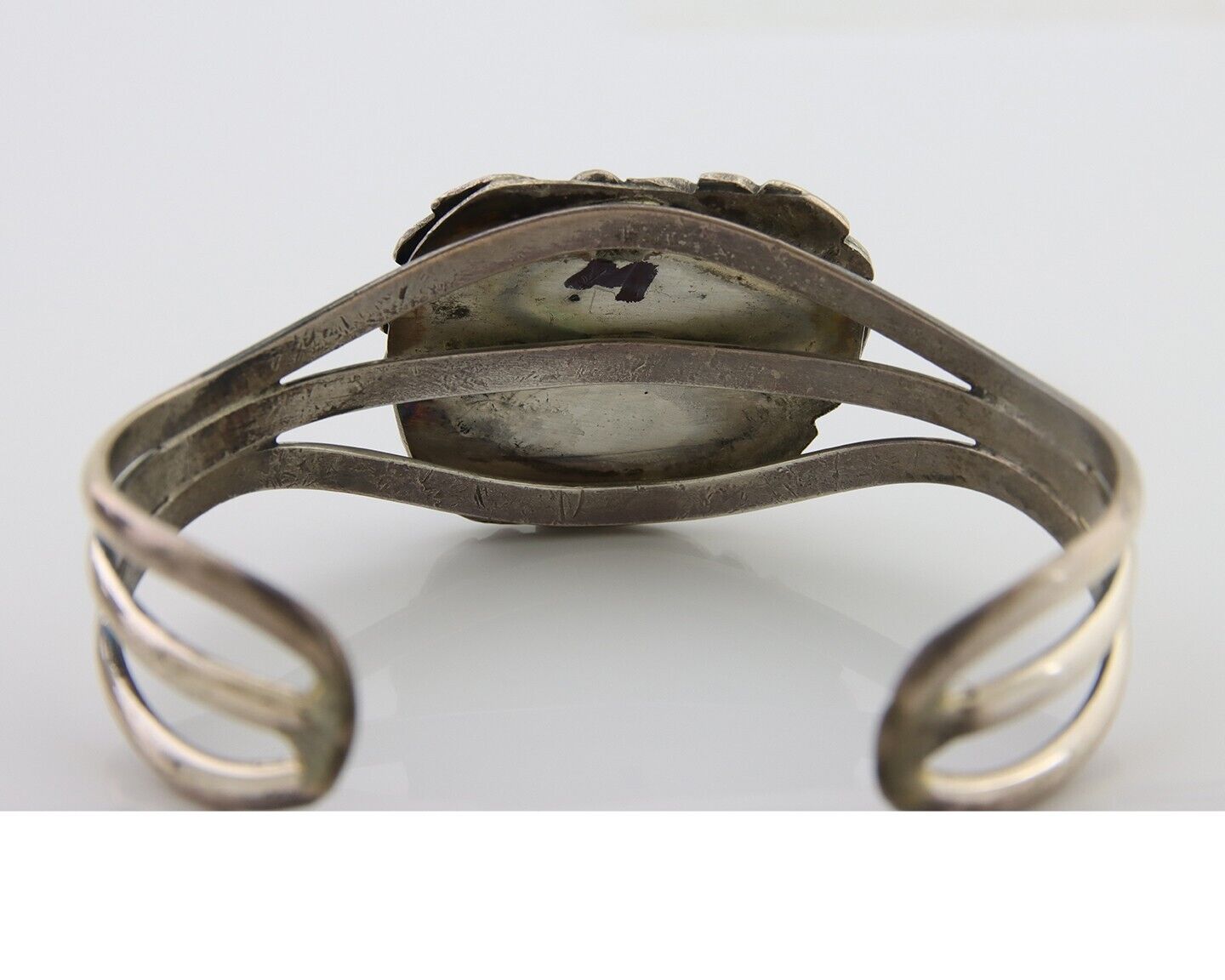 Navajo Bracelet 925 Silver Blue Turquoise Native American Artist C.80's