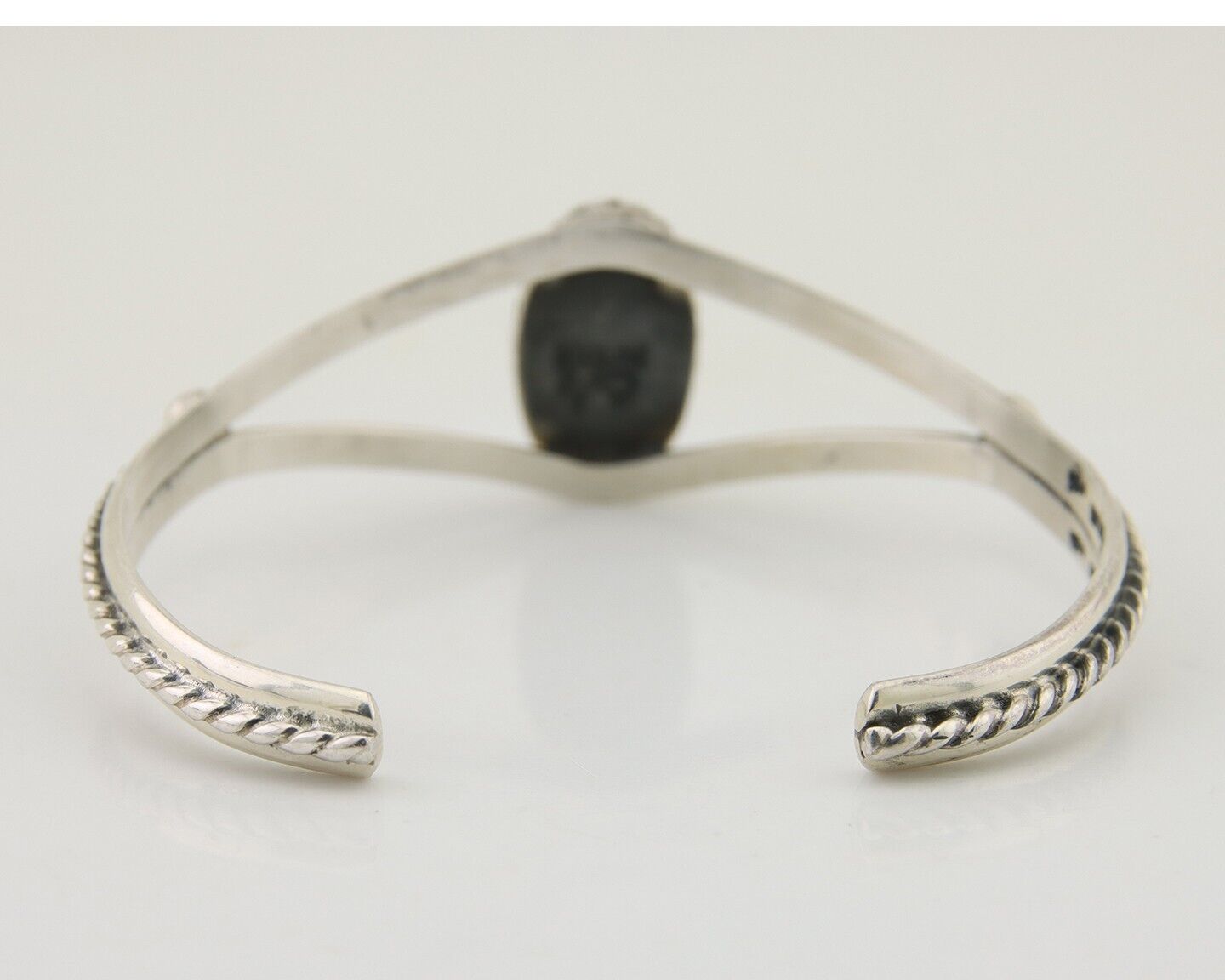 Navajo Bracelet 925 Silver Blue Turquoise Artist Signed Gecko C.80's