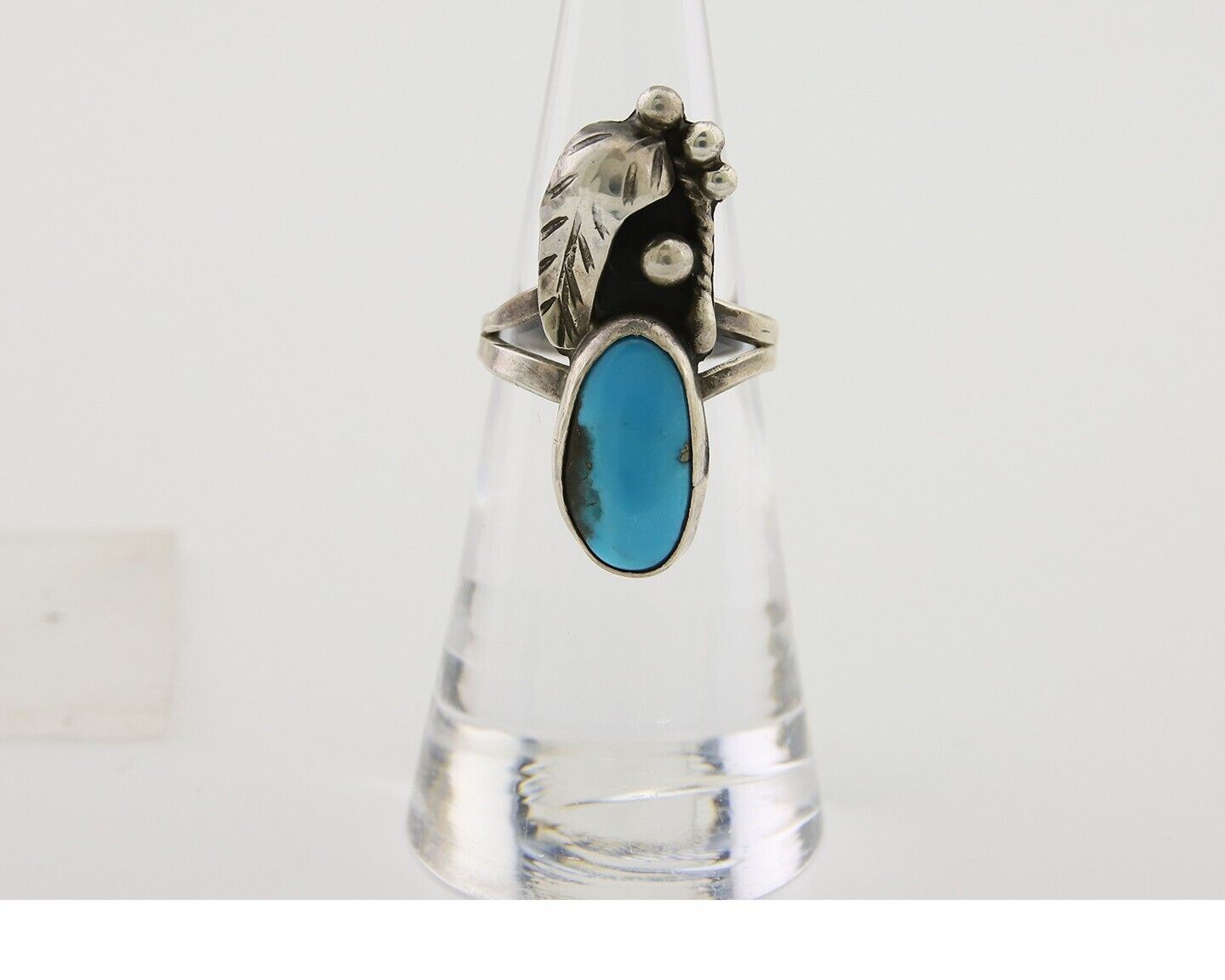 Navajo Handmade Ring 925 Silver Turquoise Native American Artist C.80's