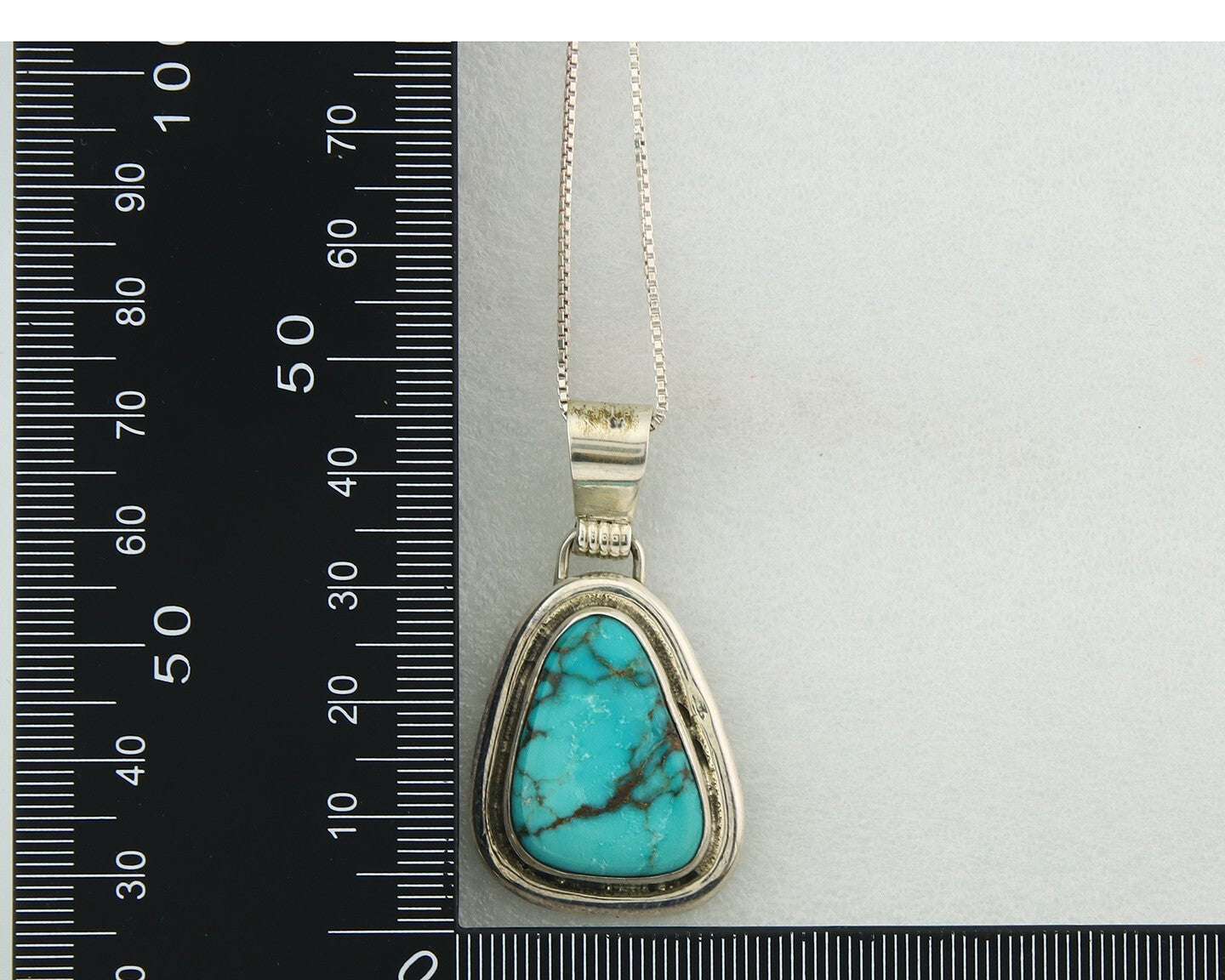 Navajo Sterling Silver Necklace Turquoise Authentic Vintage Artist Signed