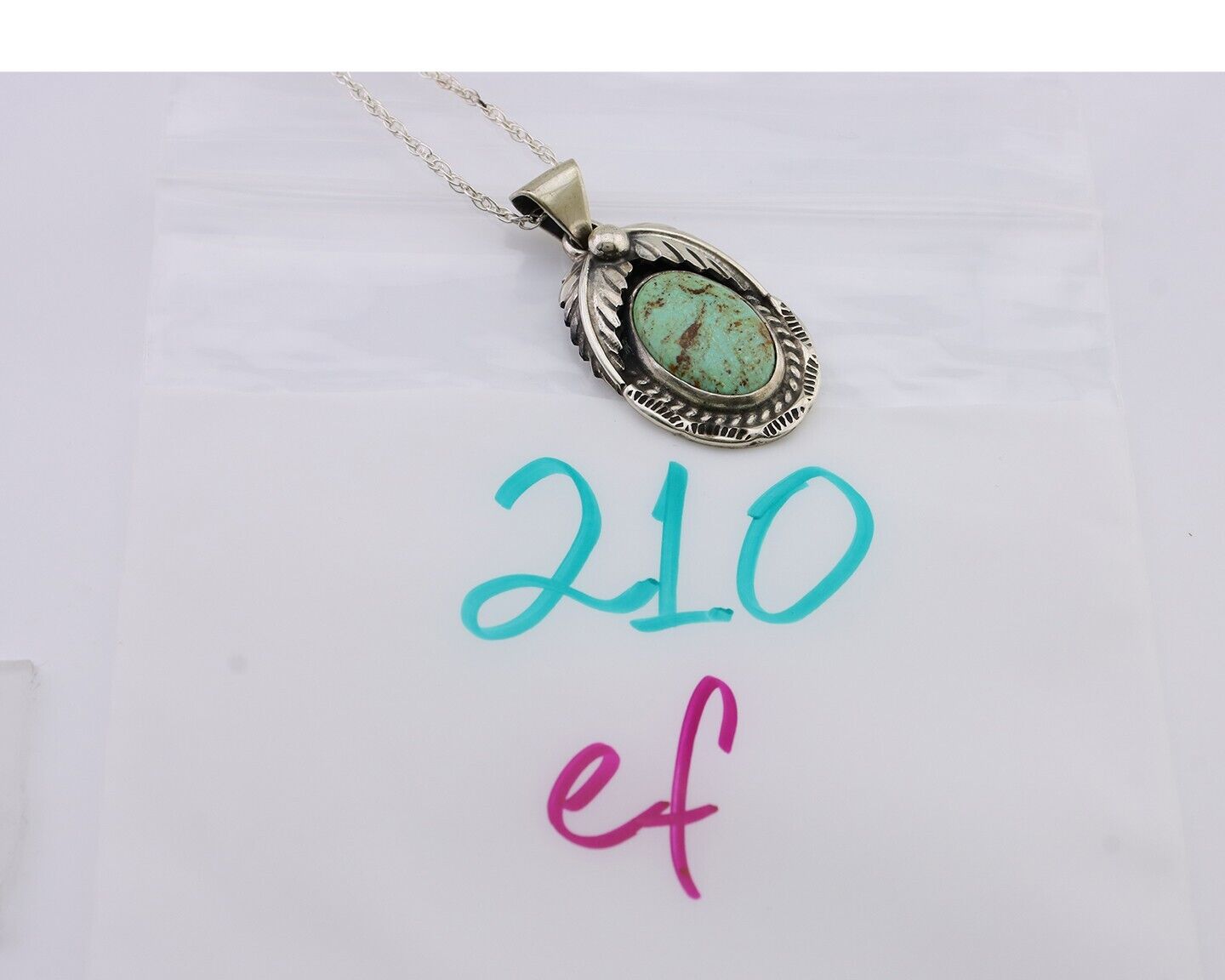 Navajo Necklace Turquoise Necklace 925 Silver Artist Signed SunRise C.80's
