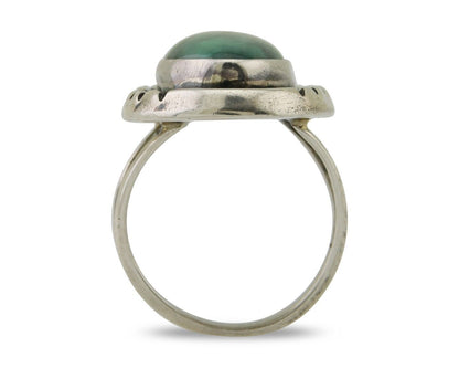 Navajo Ring 925 Silver Turquoise Artist Siged Herbert Cayatineto C.80's