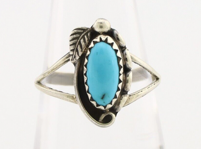 Navajo Ring 925 Silver Turquoise Artist Signed SkyStone Creations C.80's