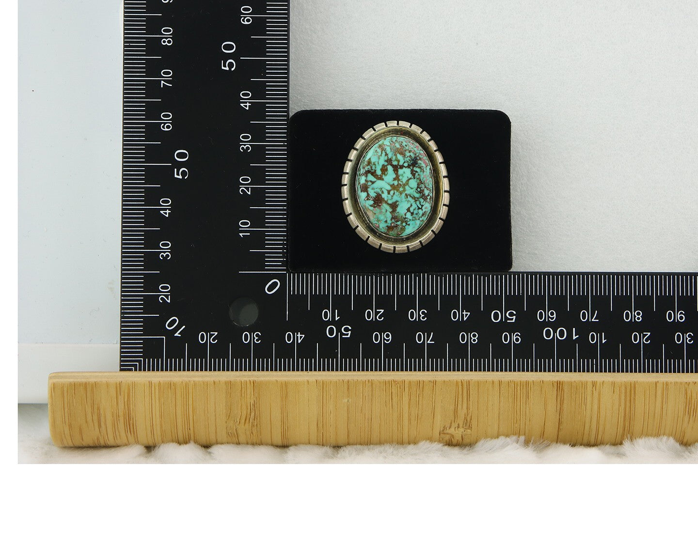 Vintage Navajo Ring 925 Sterling Silver Turquoise Signed Doug Zachary Size 9.25