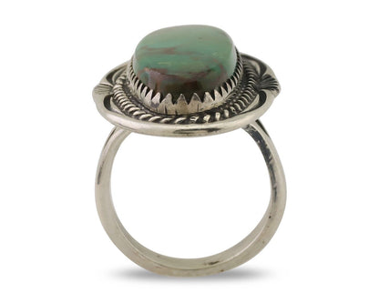 Navajo Ring 925 Silver Natural Blue Turquoise Native American Artist C.80's