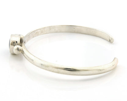 Navajo Cuff Bracelet Sterling Silver Natural Mined MOP Native Artist