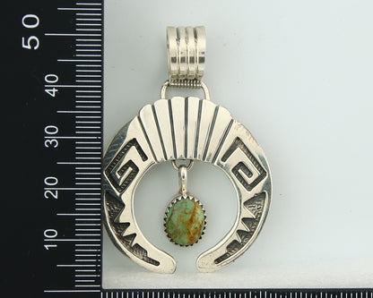 Navajo Sterling Silver Necklace Pendant Handmade Authentic Vintage Signed C