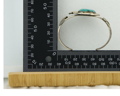 Vintage Navajo Bracelet 925 Silver Turquoise Handmade Authentic Signed AE