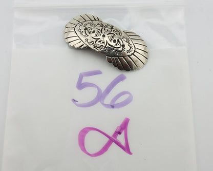 Women's Navajo Hair Clip Hand Stamped 925 Silver Native American Artist C.80's