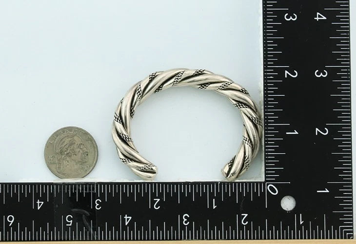 Navajo Cuff Bracelet 925 Sterling Silver Vintage Handmade Signed D Zachary
