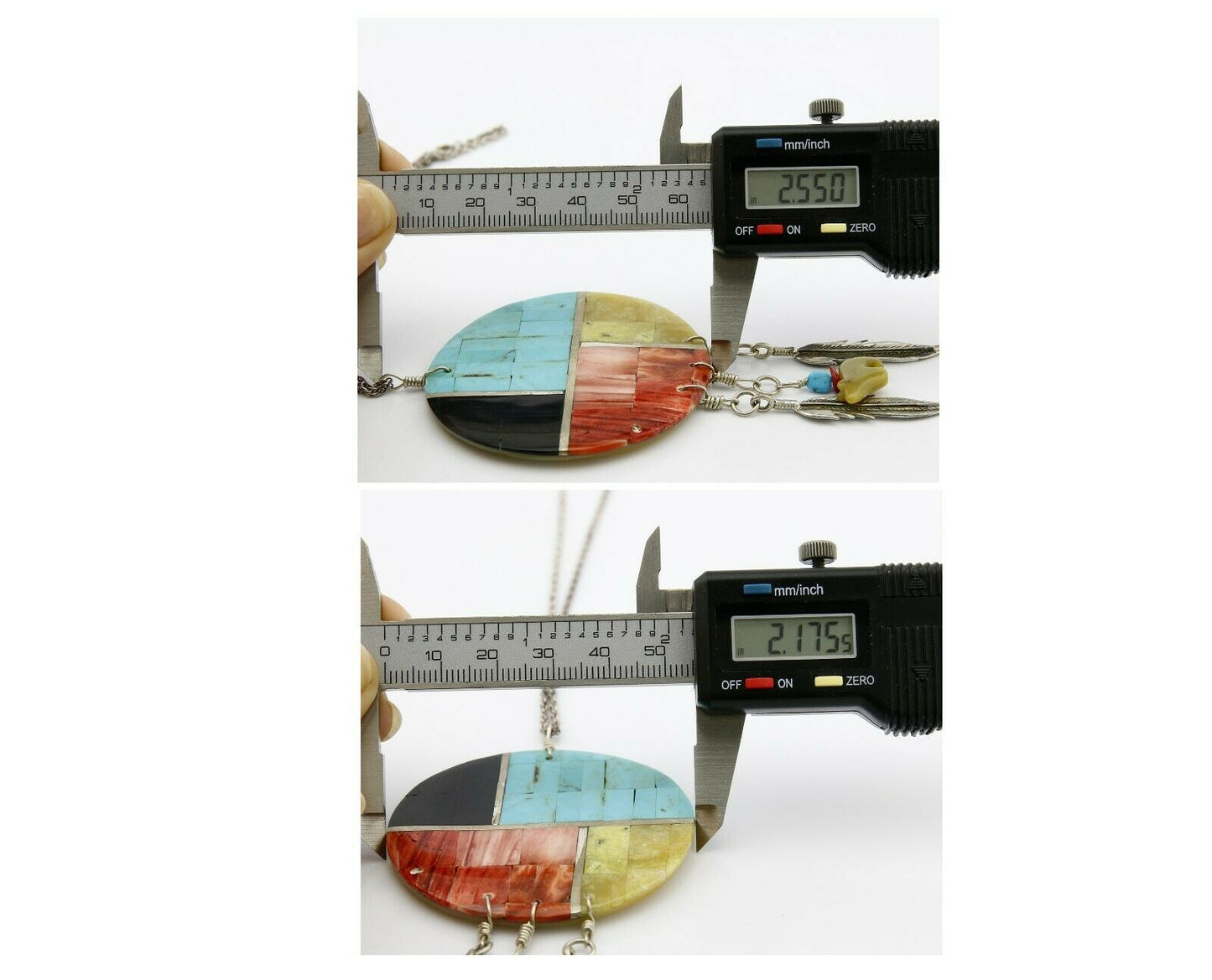 Santa Domingo Handmade .925 Silver Natural Gemstone Pendant