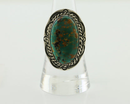 Navajo Ring .925 Silver Natural Turquoise Artist Signed Billy Eagle C.80's