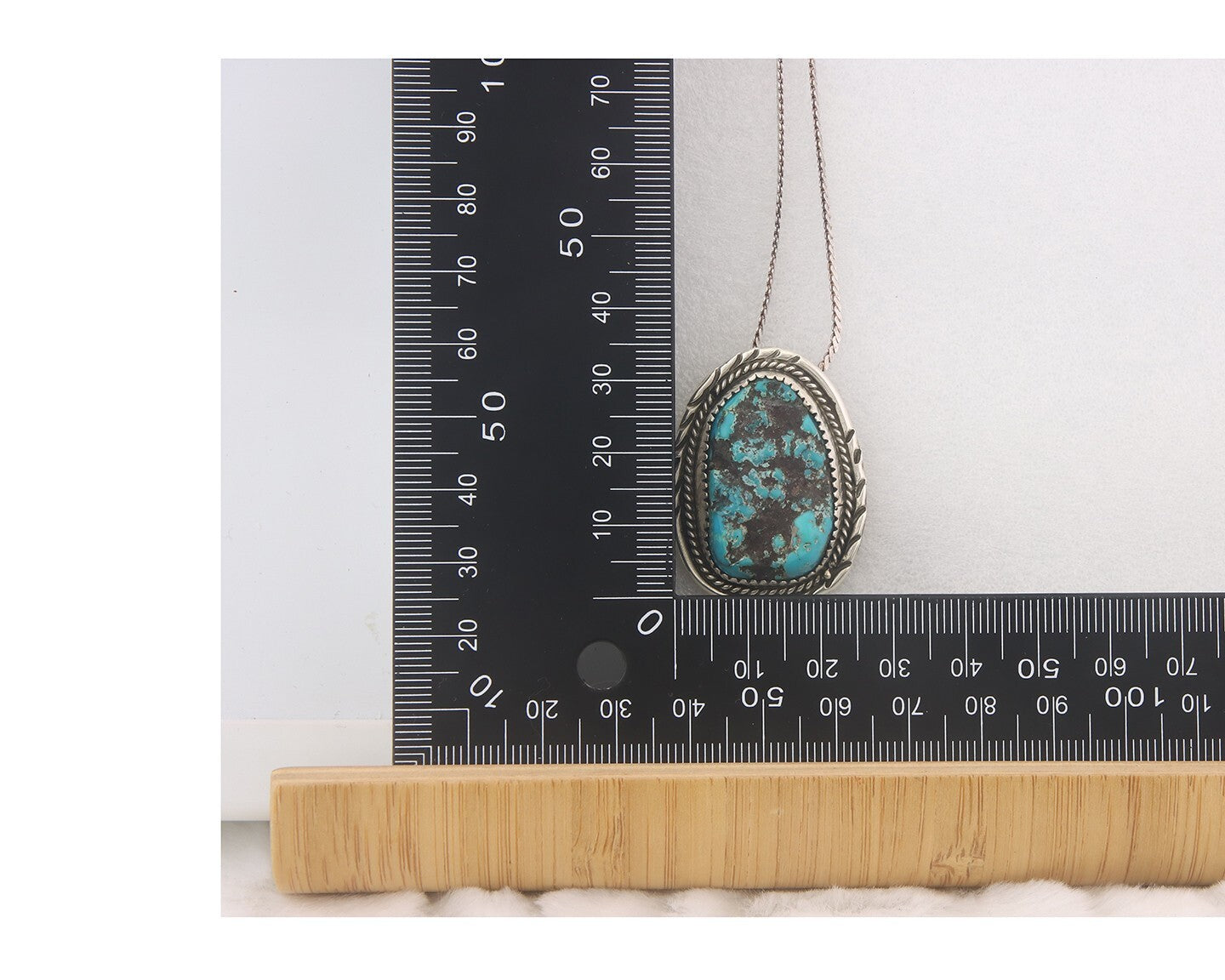 Navajo Sterling silver Necklace Turquosie Authentic Vintage Native American