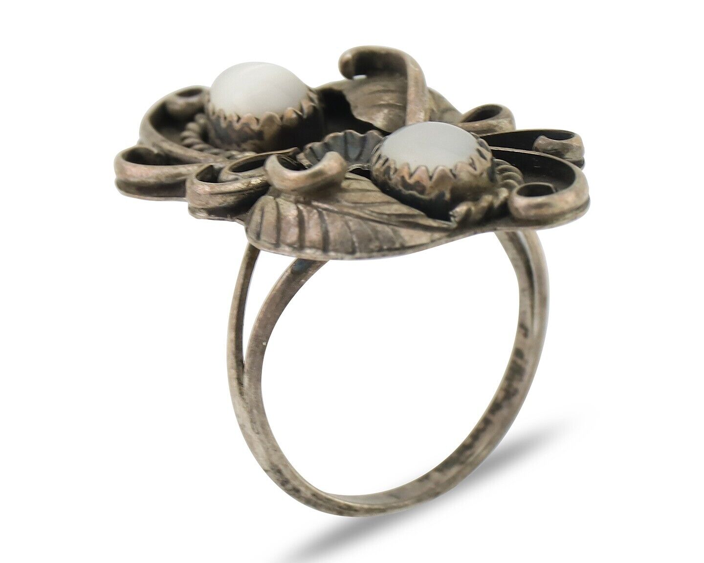 Vintage Handmade Navajo Ring Turquoise 925 Silver Size 7.25 C.80's