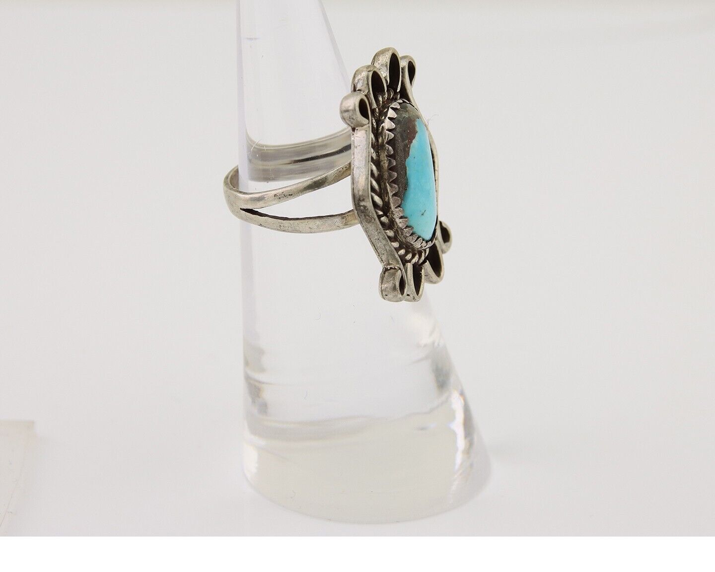 Navajo Handmade Ring 925 Silver Natural Arizona Turquoise Artist C.80's