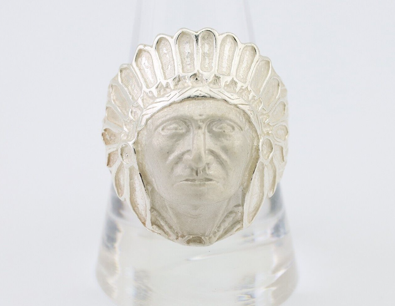 Indian Chief Ring 925 Sterling Silver SOLID CAST 925 STERLING SILVER Size 9.75