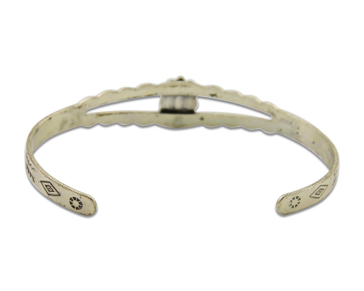 Navajo Cuff Bracelet 925 Silver Turquoise Cuff Native American Artist C.80's