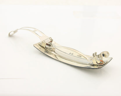Vintage Navajo Barrette 925 Sterling Silver Hand Stamped Signed Dean Brown